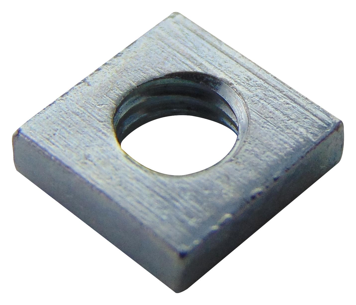 Tr Fastenings M4- Sqst-Z100- Press Nut, Square, Bzp, M4, Pk100