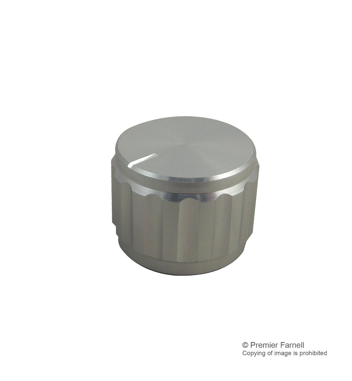 Multicomp 20T-2D Knob, Aluminium, Fluted, 20Mm