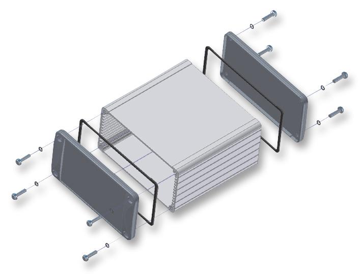 Hammond 1457C1202 Box, Aluminium, Ip65, Extruded