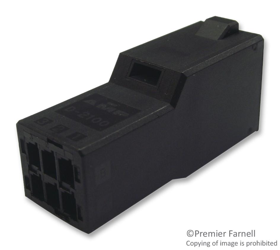 Amp - Te Connectivity 1-1318115-3 Plug Housing, 6Pos, Gf Polyester, Black