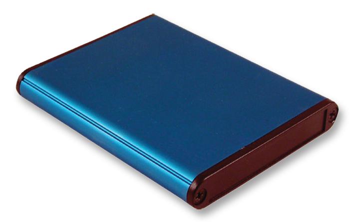 Hammond 1455A1002Bu Enclosure, Aluminium, Blue, 100X70X12Mm