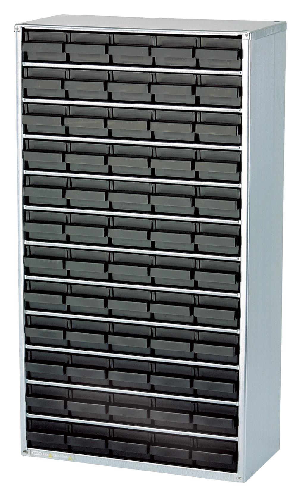 Raaco 102513 Cabinet, Storage, Esd, 60 Drawer, Steel