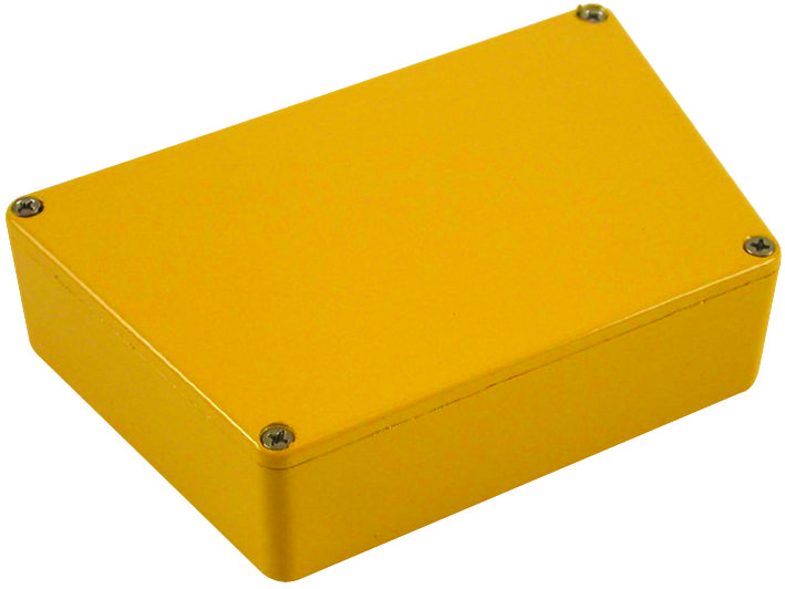 Hammond 1590Trpcyl Enclosure, Wide Trapezoid, Yellow