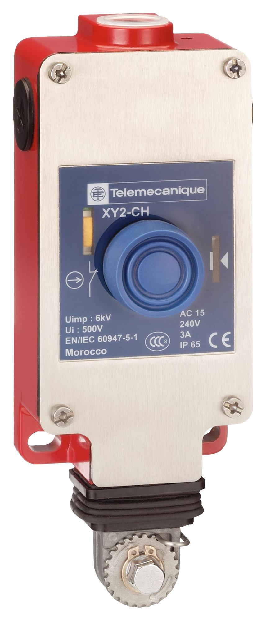 Telemecanique Sensors Xy2Ch13290 Grabwire Sw, Dpst-No/nc, 1.5A, 240V, 30M