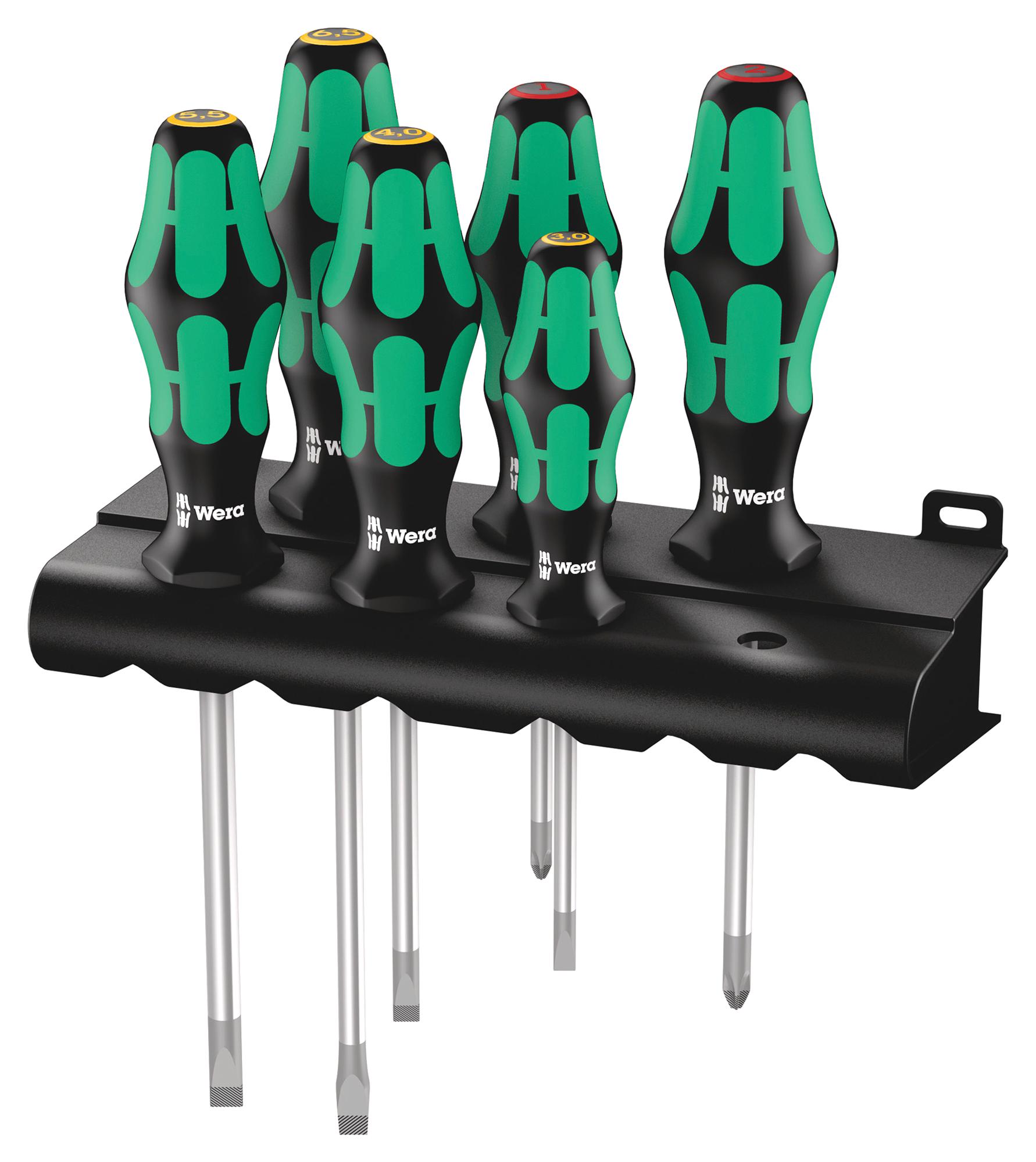 Wera 05105650001 Screwdriver Set, Phillips/slotted, 6Pc