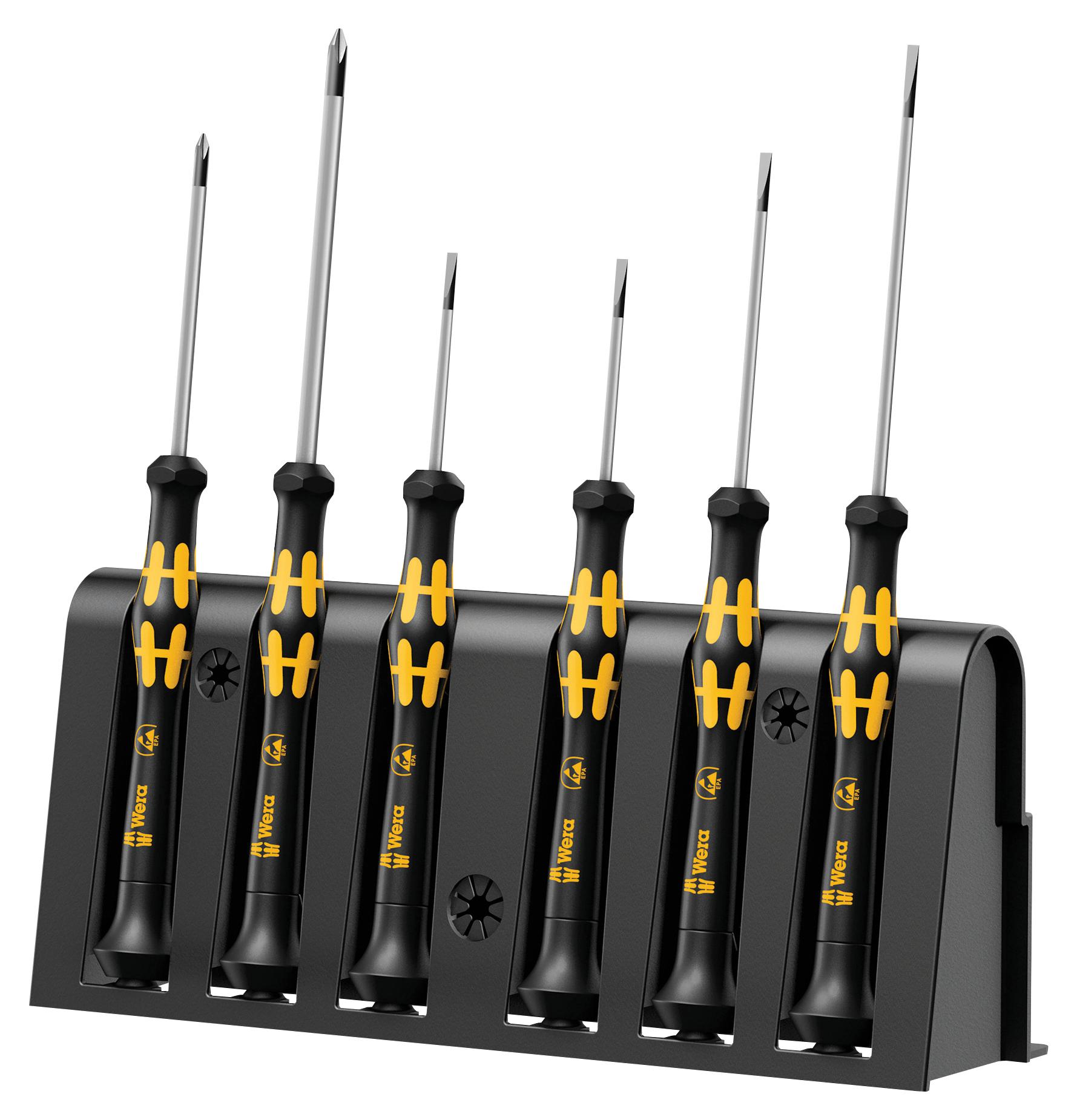 Wera 05030170001 Screwdriver Set And Rack, 6Pc