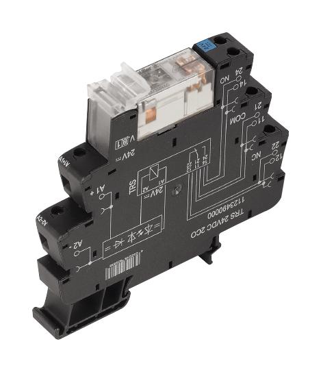 Weidmuller 1123490000 Power Relay, Dpdt, 8A, 250Vac, Din Rail