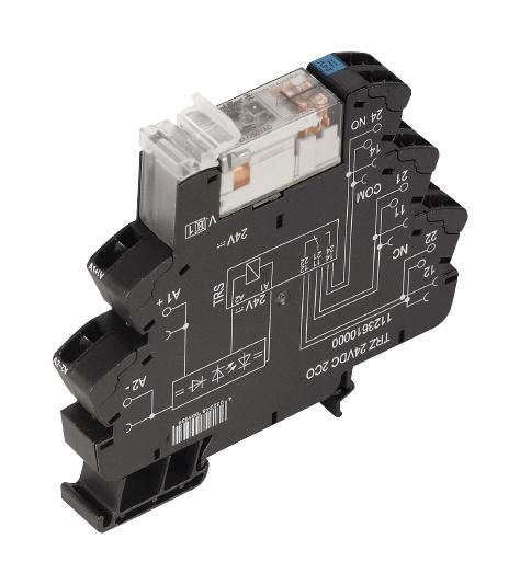 Weidmuller 1123610000 Power Relay, Dpdt, 8A, 250Vac, Din Rail