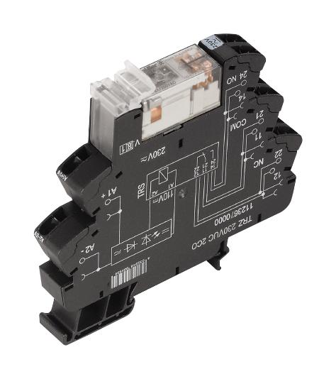 Weidmuller 1123700000 Power Relay, Dpdt, 8A, 250Vac, Din Rail