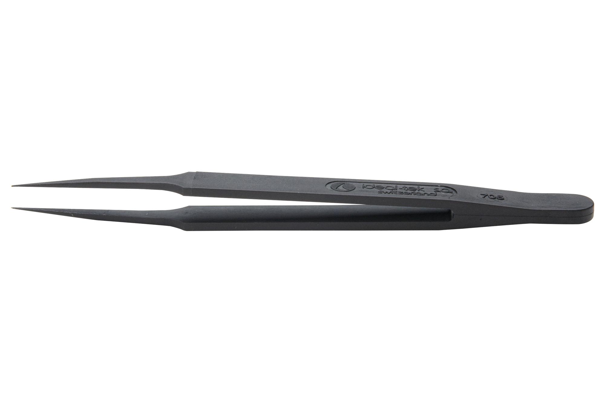 Ideal-Tek 705.cf Esd Tweezer, Straight/pointed, 115Mm