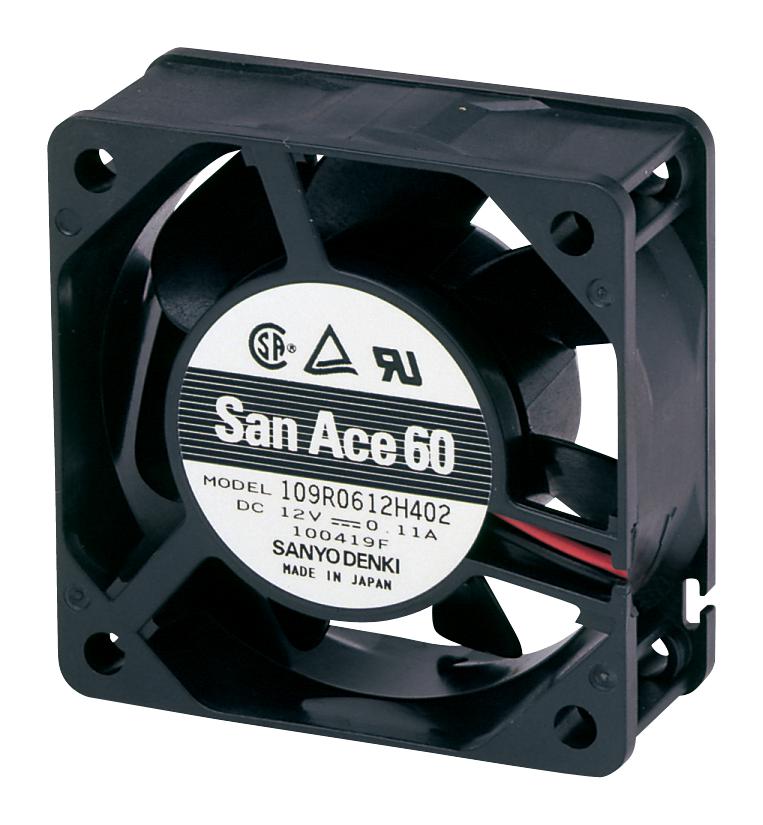 Sanyo Denki 109R0624S401 Axial Fan, 60Mm, 24Vdc, 23Cfm, 33Dba