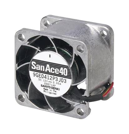 Sanyo Denki 9Ge0412P3J03 Axial Fan, 40Mm, 12Vdc, 24.4Cfm, 56Dba