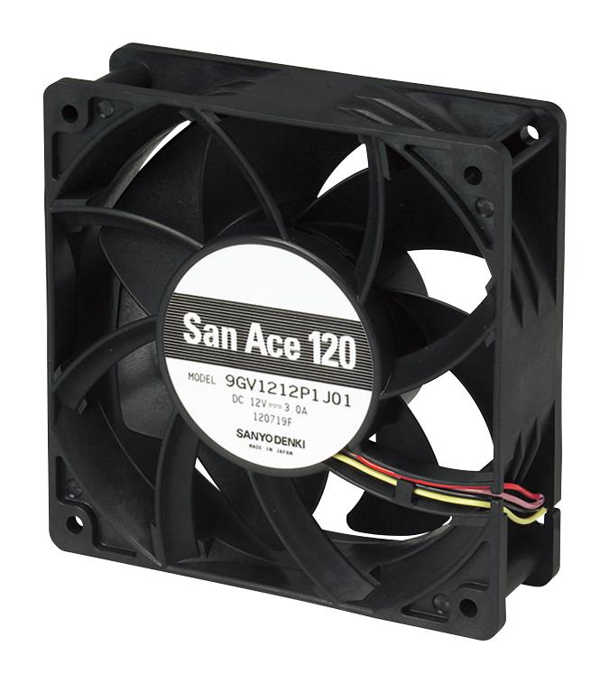 Sanyo Denki 9Gv1212P1J01 Axial Fan, 120Mm, 12Vdc, 224Cfm, 64Dba