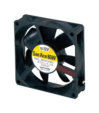 Sanyo Denki 9Wp0812H402 Axial Fan, 80Mm, 12Vdc, 36.4Cfm, 29Dba