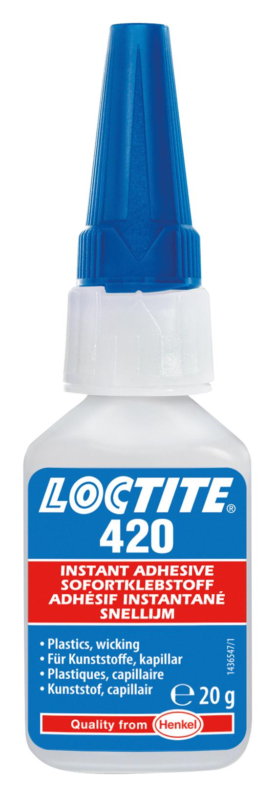 Loctite 420, 20G Adhesive, Bottle, 20G, Transparent