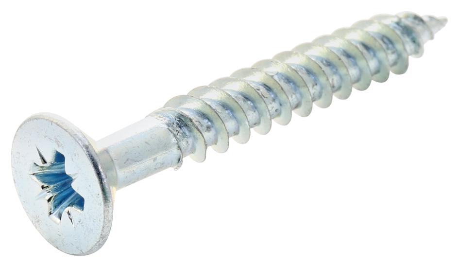 Tr Fastenings N8 0.750 Krstwt Z100 Csk Head Pozidriv Wood Screw, Steel, 8G