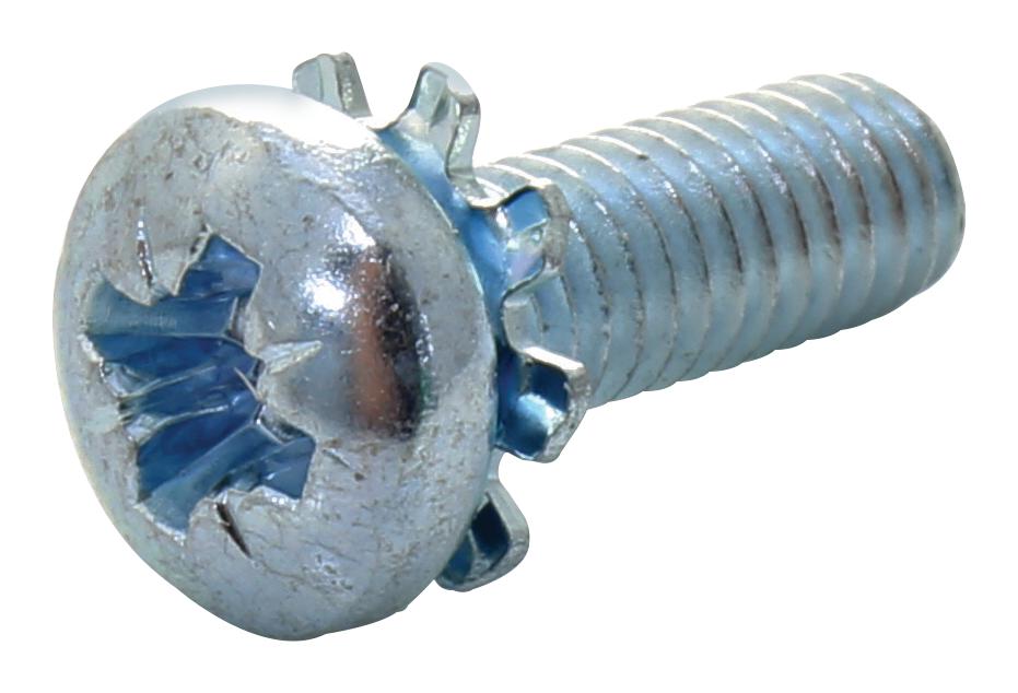 Tr Fastenings M412Prstexz100- Pan Head Pozidriv Screw, Steel, M4,pk100