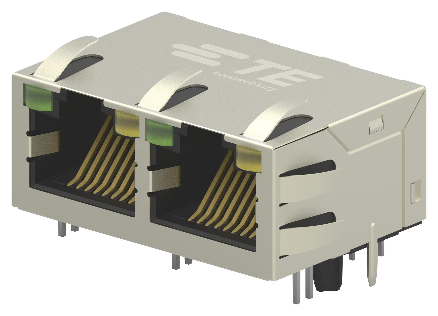 Te Connectivity 2301996-5 Rj45 Connector, Jack, 8P8C, 2Port, Th