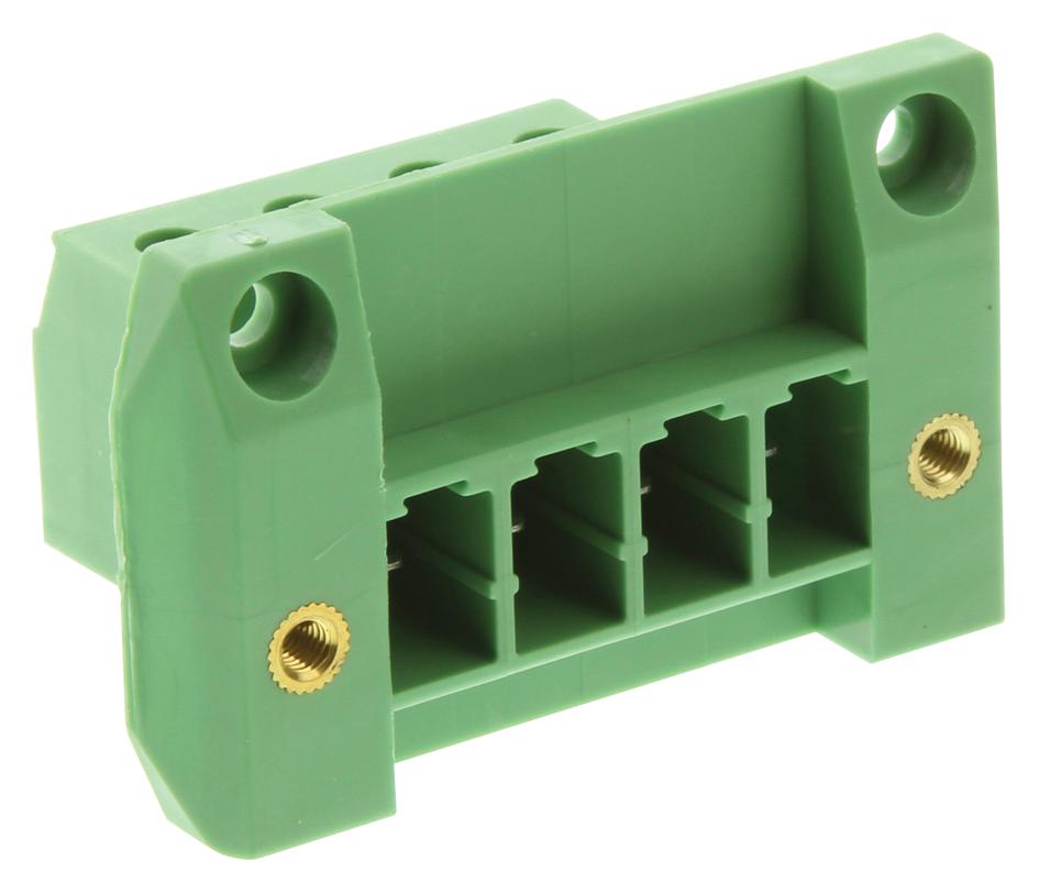 Phoenix Contact Dfk-Pc 4/ 4-Gf-7,62 Terminal Block, Hdr, 4Pos, Screw Clamp