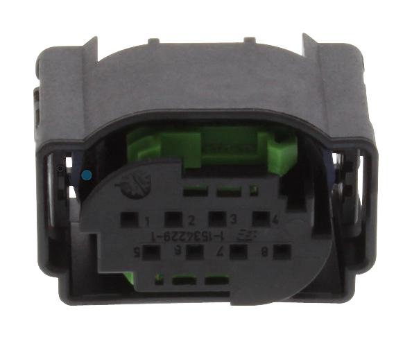 Amp - Te Connectivity 1-1534229-1 Receptacle Housing, 8Pos, Gf Pbt, Black