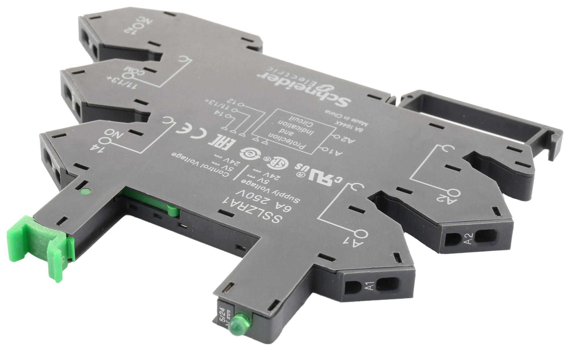 Schneider Electric Sslzva1 Relay Socket, 6A, 250Vdc, Din Rail