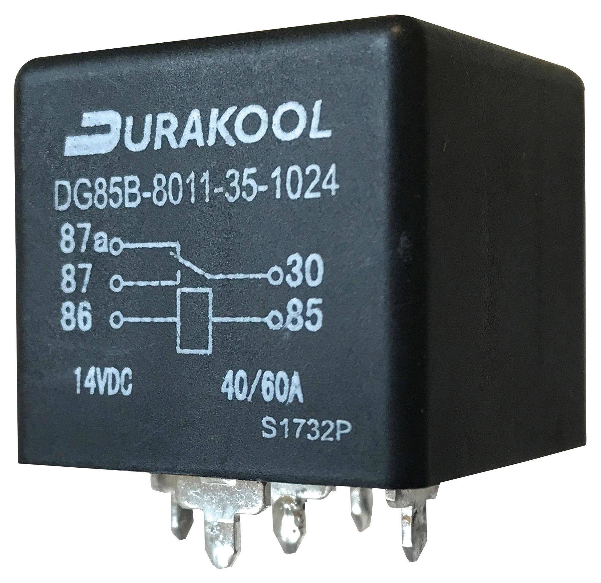 Durakool Dg85B-8011-76-1024-Dr Automotive Relay, Spdt, 24Vdc, 60A