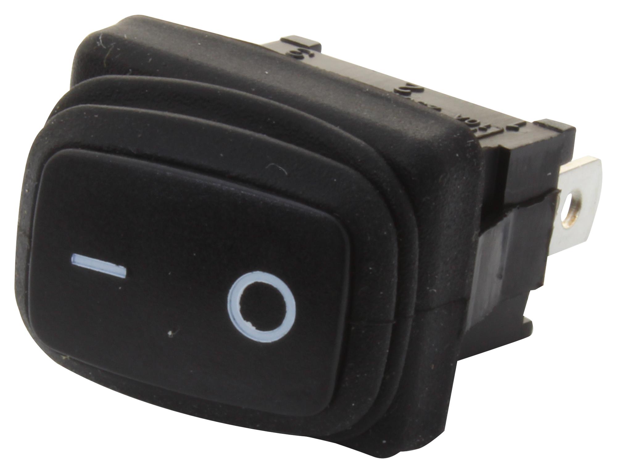 Zf Kre2Ana1Bbd Rocker Switch, Spst, 16A, 125V, Black