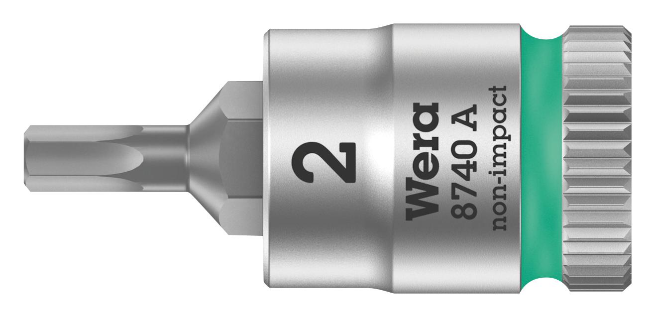 Wera 8740 2 X 28Mm Bit Socket, Hex, Size 2Mm, 28Mm