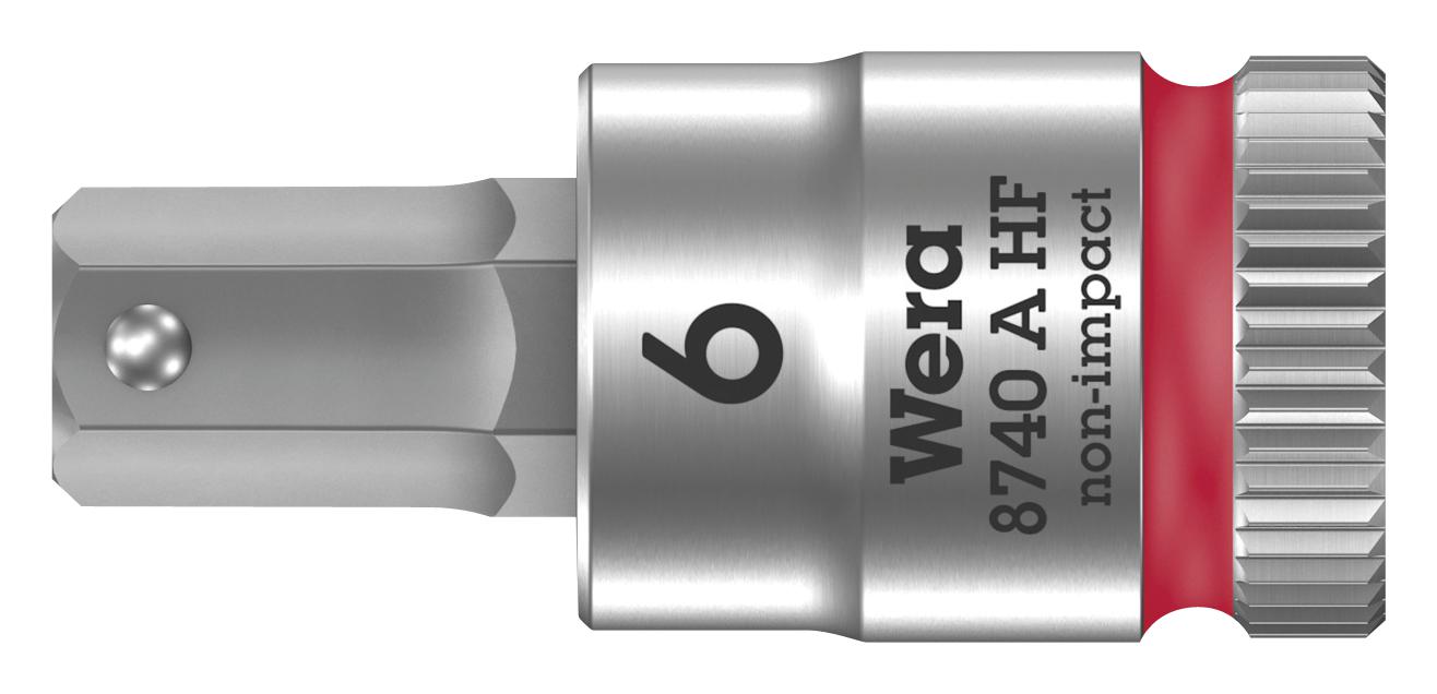 Wera 8740 6 X 28Mm Bit Socket, Hex, Size 6Mm, 28Mm