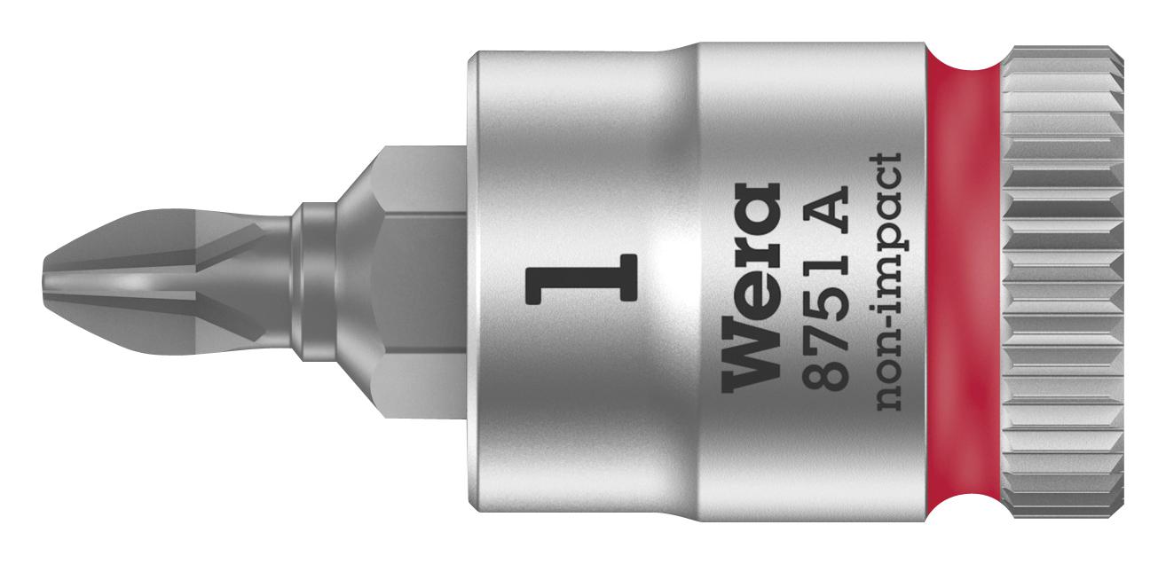 Wera 8751 1 X 28Mm Bit Socket, Phillips, Ph1, 28Mm