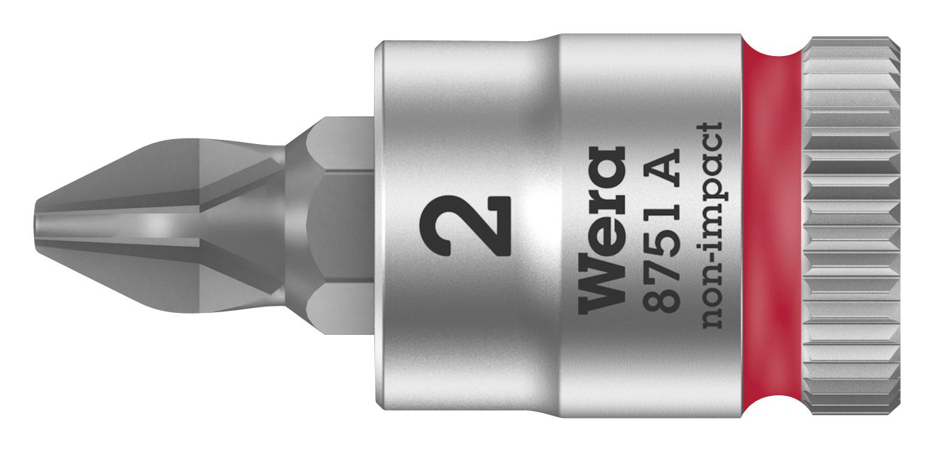 Wera 8751 2 X 28Mm Bit Socket, Phillips, Ph2, 28Mm