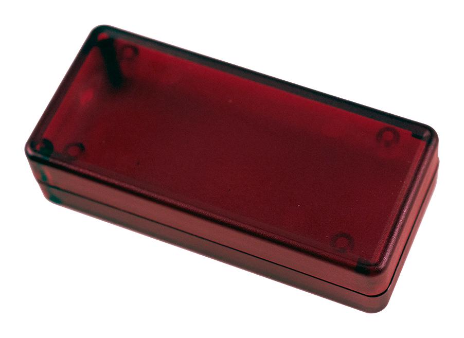 Hammond 1551Ctrd Enclosure, Pcb Box, Abs, Transparent Red