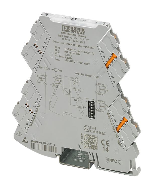 Phoenix Contact 2902063 Loop-Powered Isolator, 1Ch, Current/volt