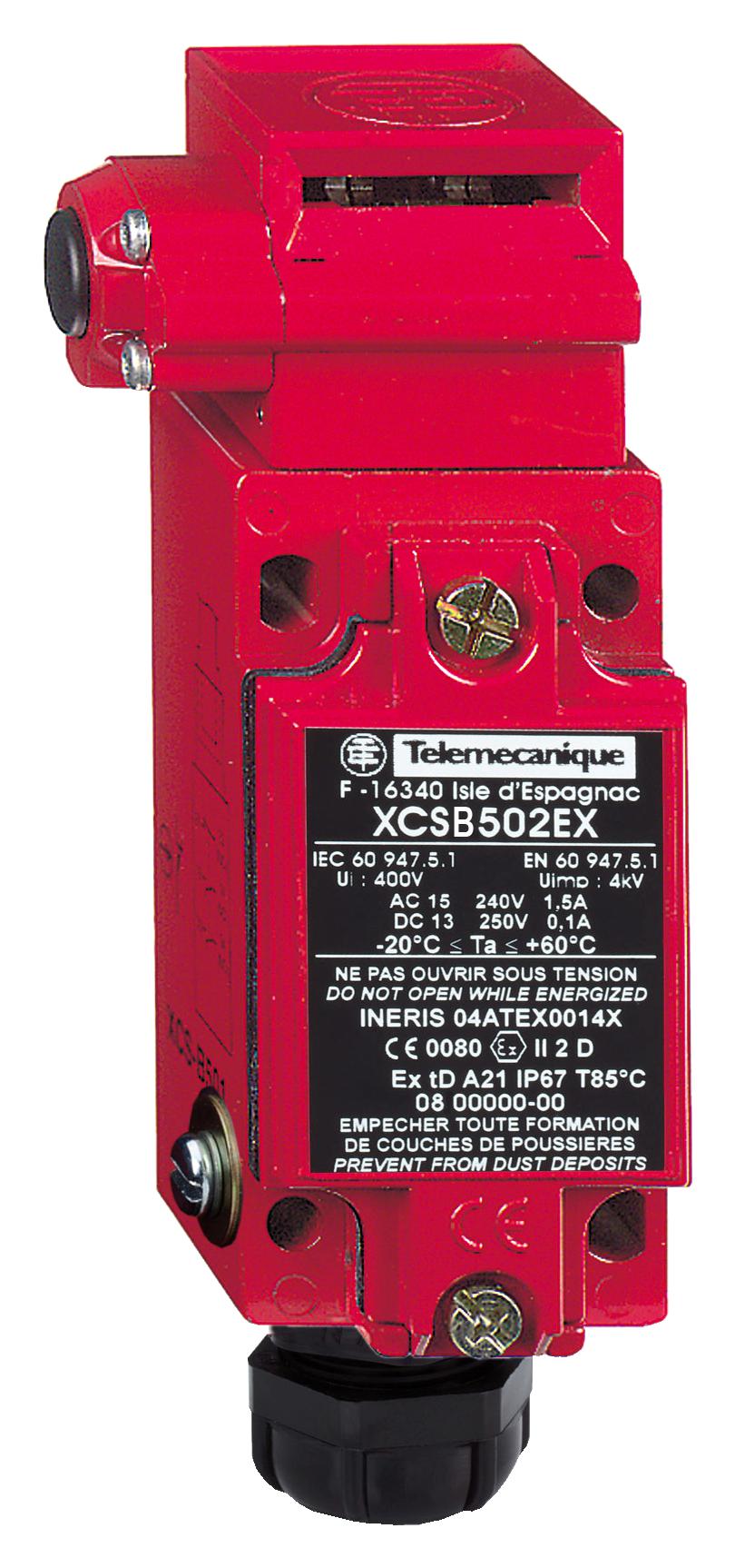 Telemecanique Sensors Xcsb502Ex Safety Switch, Dpst-No/spst-Nc, 6A, 120V