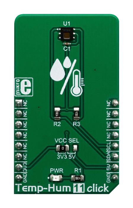 Mikroelektronika Mikroe-3469 Temp & Hum 11 Click Board