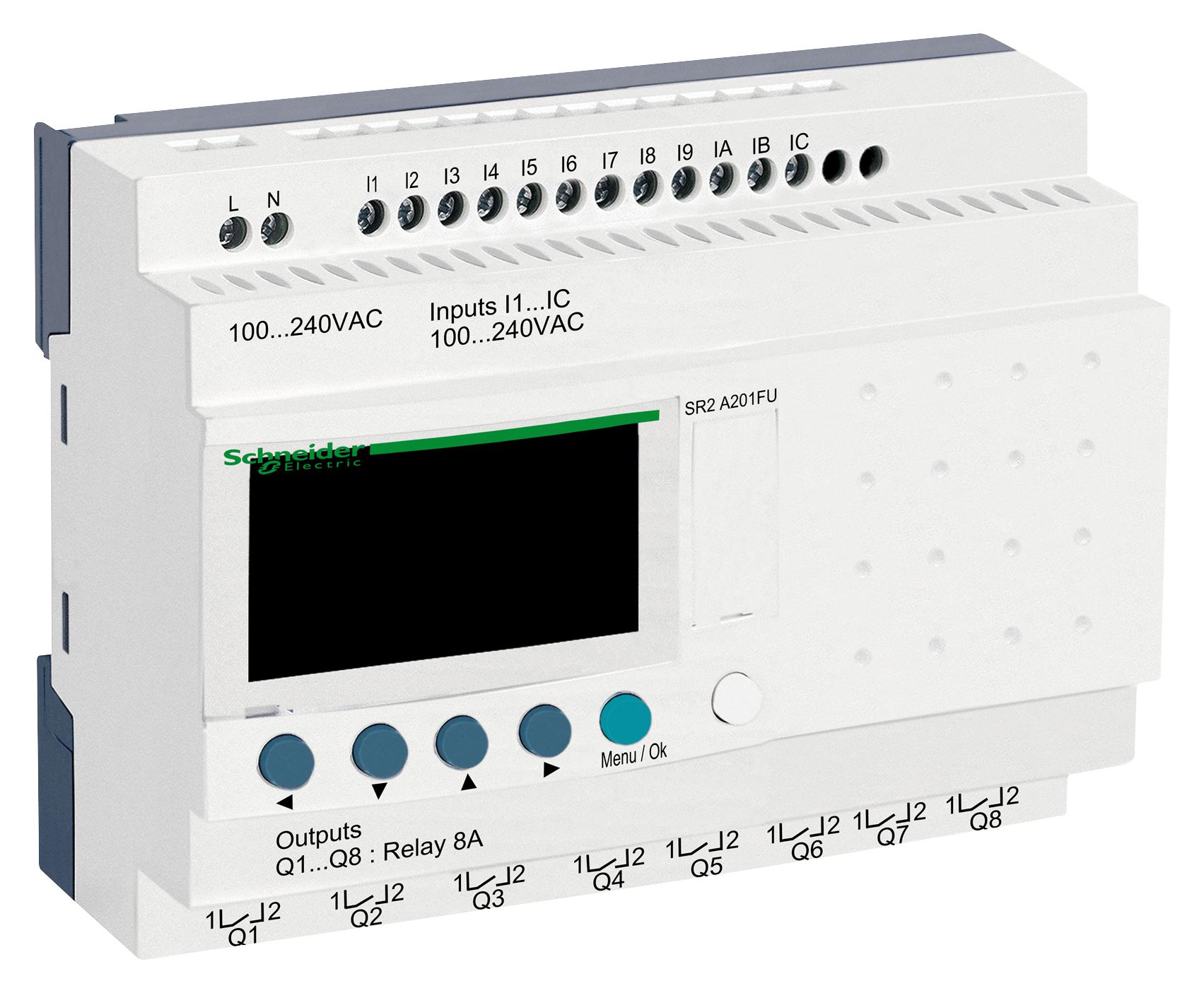 Schneider Electric Sr2A201Fu Compact Smart Relay, 240Vac, 20 I/o