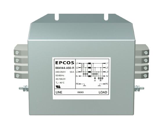 Epcos B84144A0016R000 Power Line Filter, 3 Phase, 16A, 440Vac