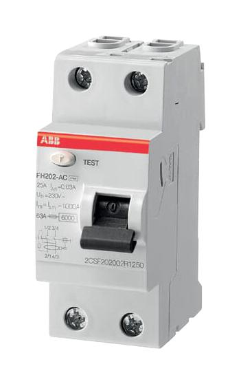 Abb 2Csf202006R1250 Fh202Ac-25/0.03 2P Rcd 25A 30Ma