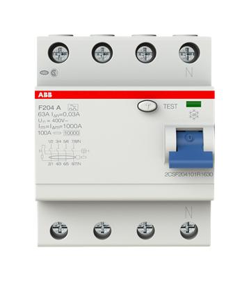 Abb 2Csf204101R1630 F204A-63/0.03 4P Rcd 63A 30Ma