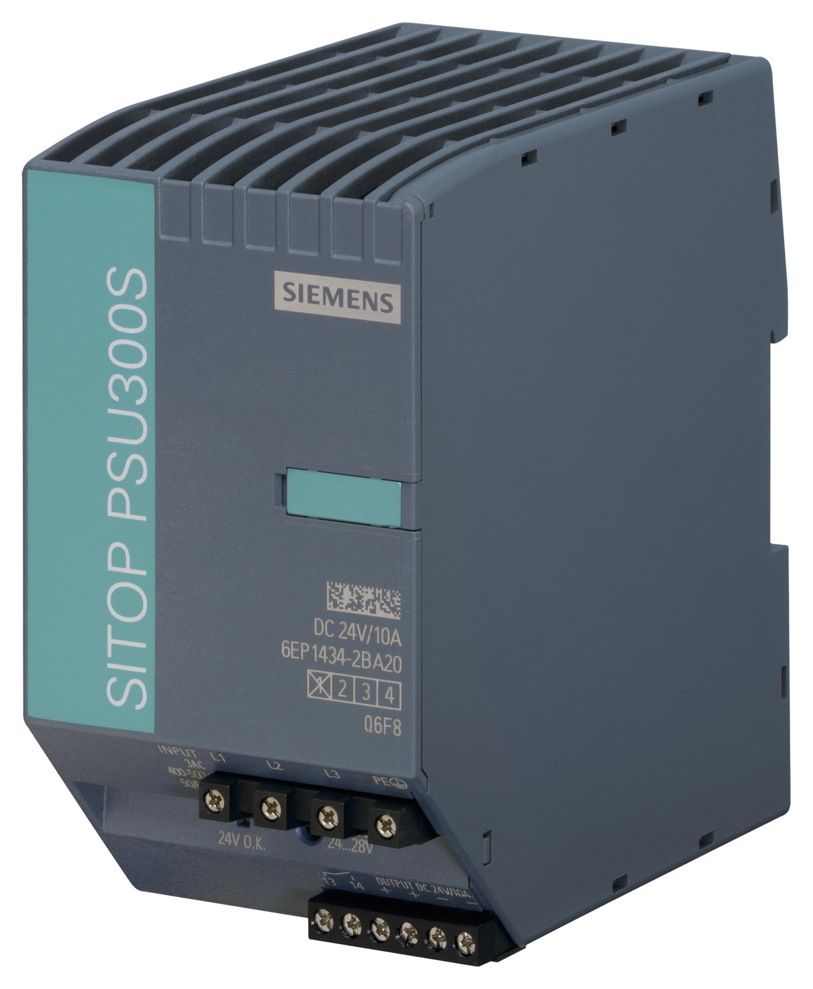 Siemens 6Ep1434-2Ba20 Power Supply, Ac-Dc, 24V, 10A