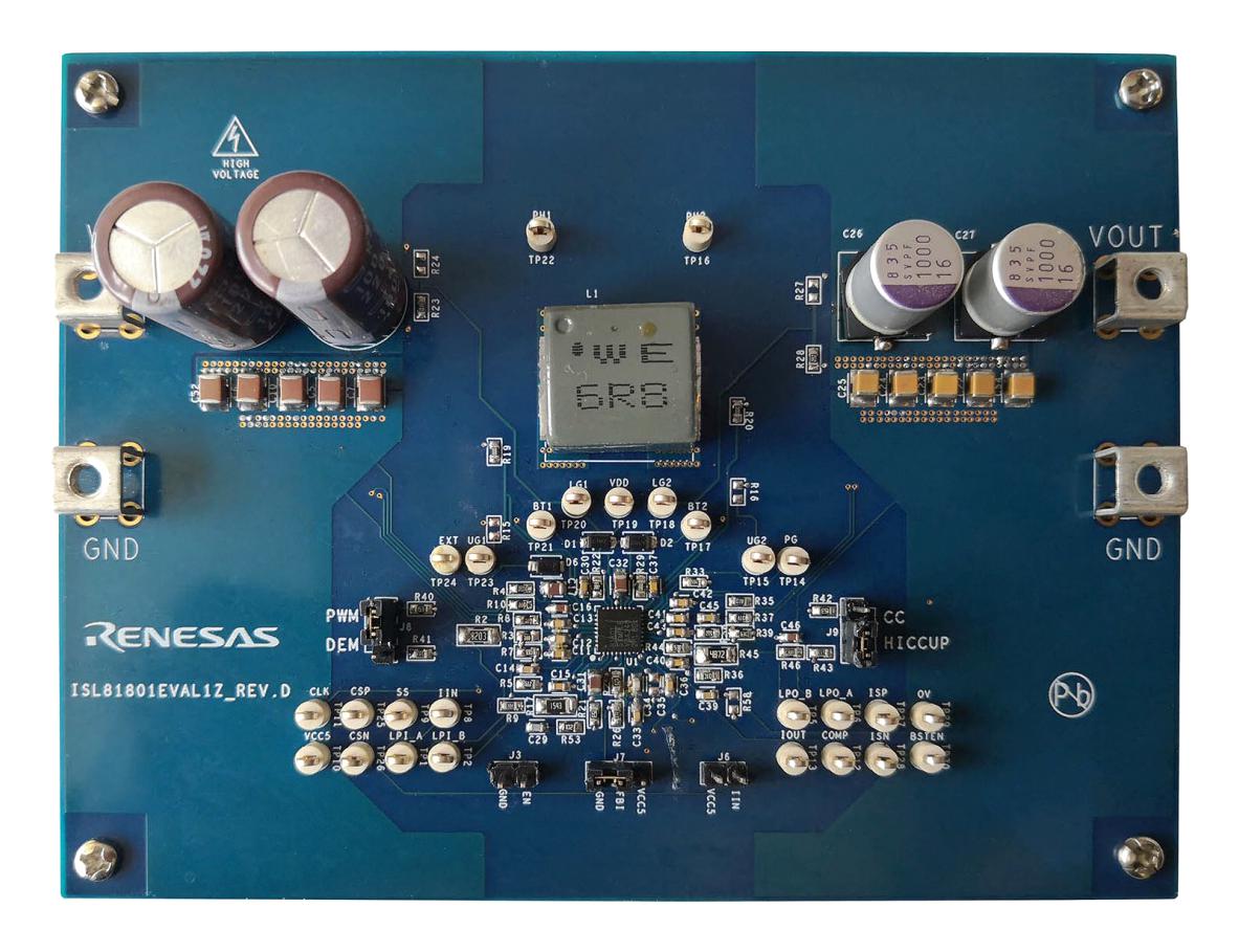 Renesas Isl81801Eval1Z Eval Board, Sync Buck-Boost Controller