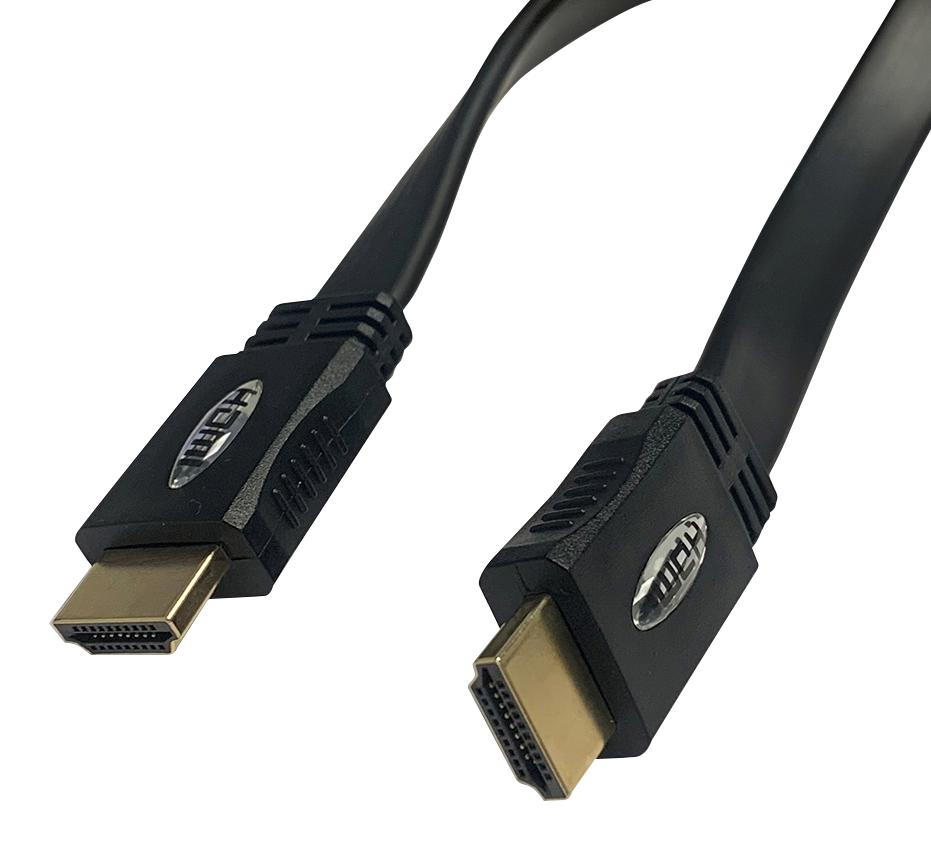 Videk 2410Hqf-3 Cable, Flat Hdmi Plug-Plug, 3M, Blk