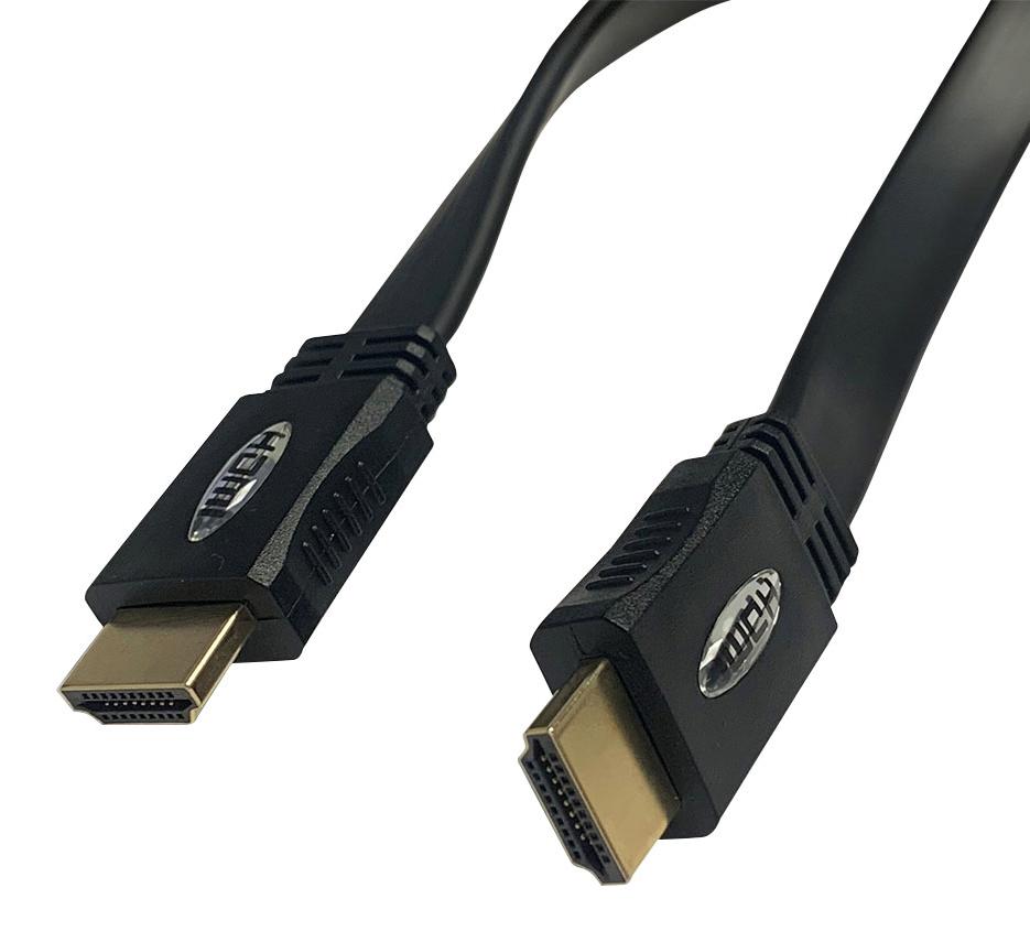 Videk 2410Hqf-5 Cable, Flat Hdmi Plug-Plug, 5M, Blk