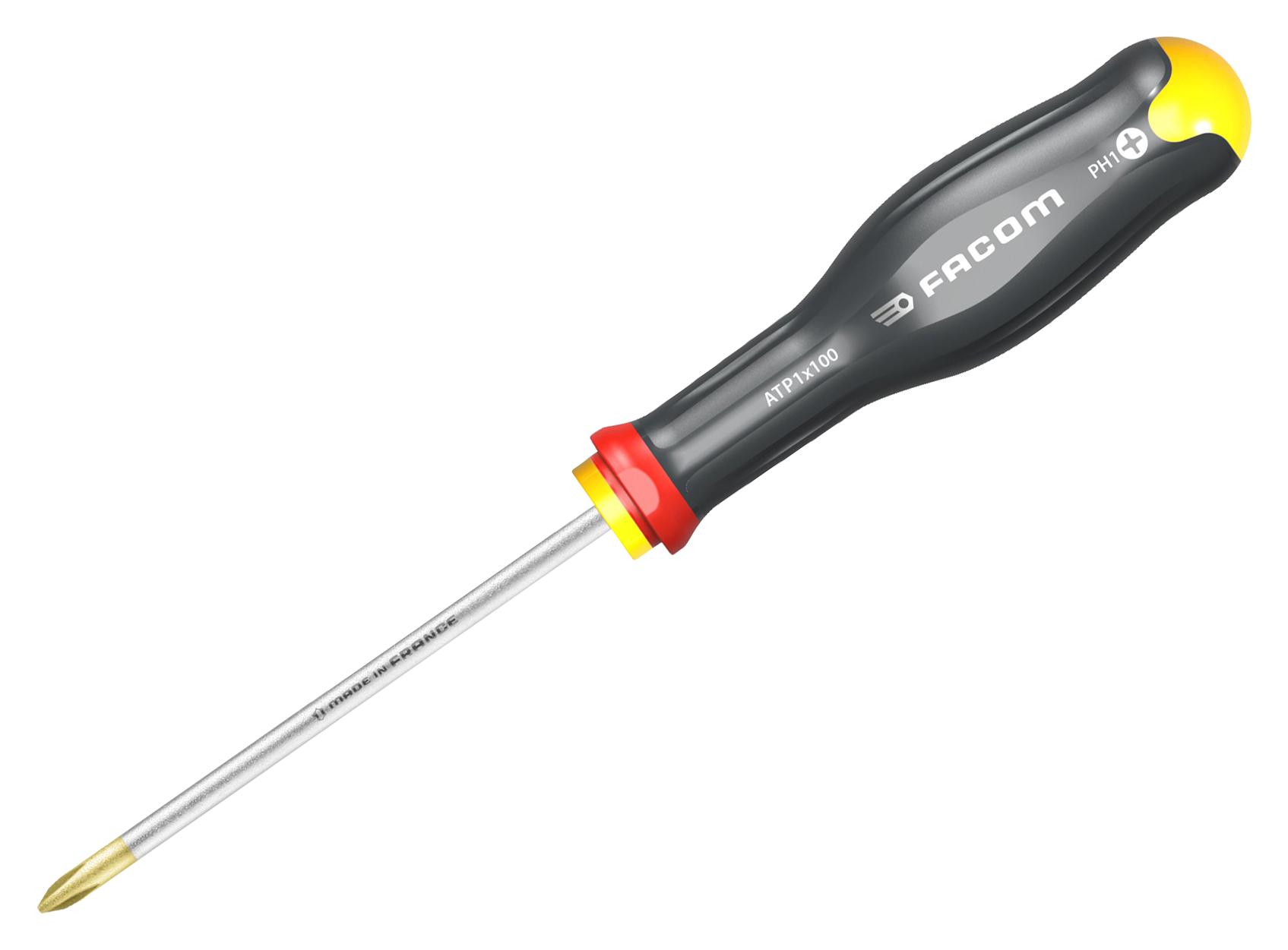 Facom Atp1X100 Screwdriver, Ph1, 100Mm, 209Mm