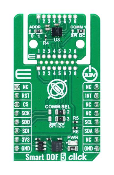 Mikroelektronika Mikroe-6398 Smart Dof 5 Click Add-On Brd, I2C, 3.3V