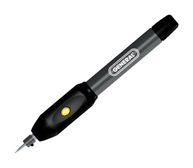 General Tools 505 Cordless Engraver, Diamond Tip Bit, 2Aaa