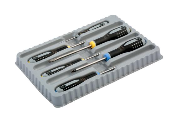 Ergo Bahco Be-9882 Screwdriver Set, Slot/pozidrive 6Pc