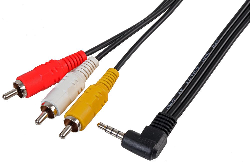 Pro Signal Psg00676 4-Pole Jack Plug To 3X Phono Plugs