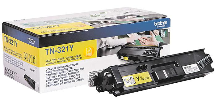 Brother Tn321Y Toner, Tn321Y, Yellow 1.5K, Brother