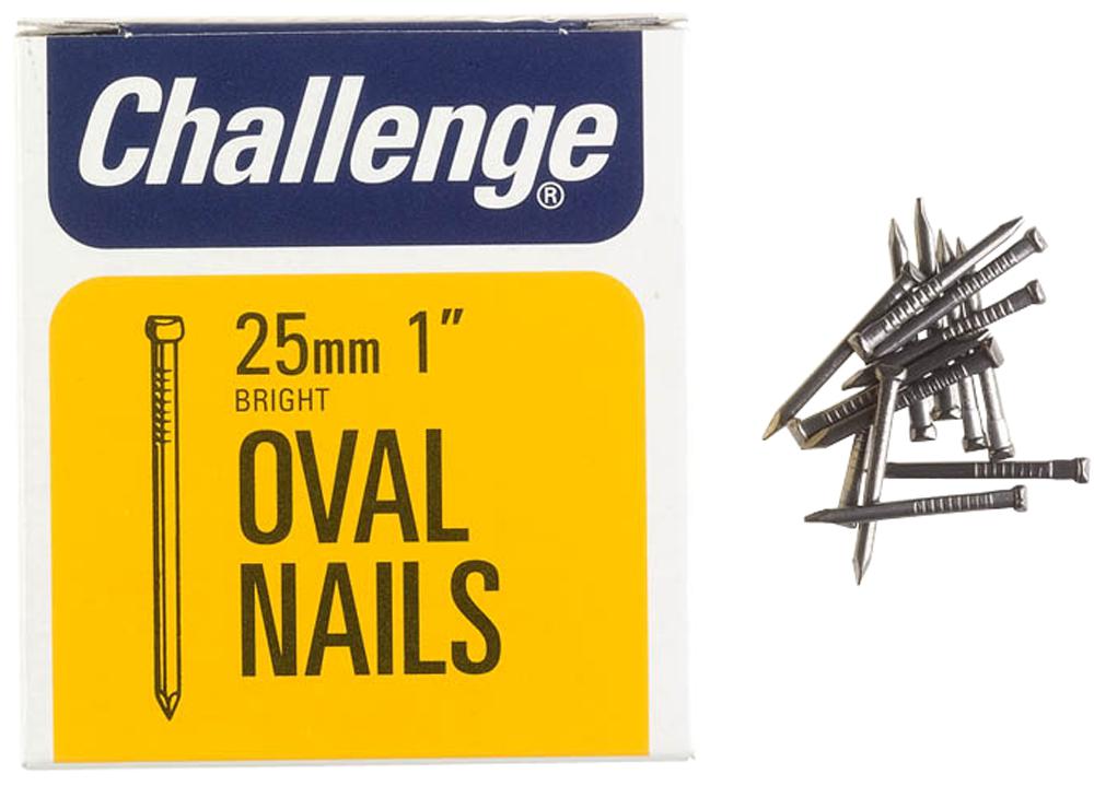 Challenge 12012 Oval Nails Bright, 25Mm (225G)